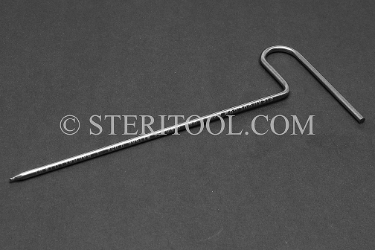 #11686 - .050" Stainless Steel Ball Hex T, 4.5" shaft length. Single End. ball hex, T, formed, stainless steel