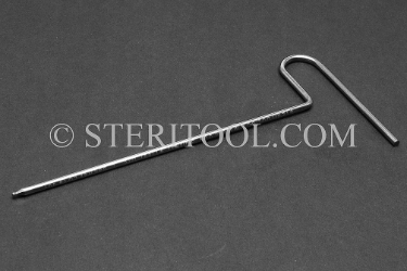 #11687 - 1/16" Stainless Steel Ball Hex T, 4.5" shaft length. ball hex, T, formed, stainless steel