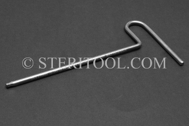 #11690 - 1/8" Stainless Steel Ball Hex T, 4.5" shaft length. Single End. ball hex, T, formed, stainless steel