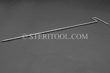 #11690SP12 - 1/8" Stainless Steel Ball Hex T, 12" (300mm) OAL. Single End.  ball hex, T, formed, stainless steel