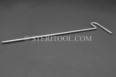 #11693SP10 - 3/16" Stainless Steel T Ball Hex Key, 10"(250mm) Shaft. ball hex, T, stainless steel, allen