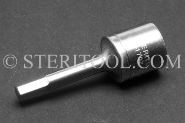 #11707 - 7mm Hex x 1/2 DR Stainless Steel Bit. 1/2 dr, 1/2dr, 1/2-dr, hex, bit, staInless steel