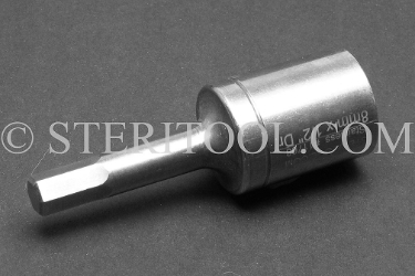 #11708 - 8mm Hex x 1/2 DR Stainless Steel Bit. 1/2 dr, 1/2dr, 1/2-dr, hex, bit, staInless steel