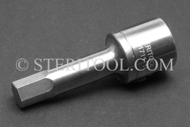 #11711 - 11mm Hex x 1/2 DR Stainless Steel Bit. 1/2 dr, 1/2dr, 1/2-dr, hex, bit, staInless steel