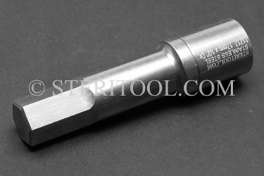 #11717 - 17mm Hex x 1/2 DR Stainless Steel Bit. 1/2 dr, 1/2dr, 1/2-dr, hex, bit, staInless steel
