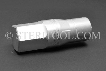 #11732- 32mm Hex x 1/2 DR Stainless Steel Bit. 1/2 dr, 1/2dr, 1/2-dr, hex, bit, staInless steel