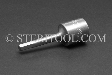 #11755 - 1/4" Hex x 1/2 DR Stainless Steel Bit. 1/2 dr, 1/2dr, 1/2-dr, hex, bit, staInless steel