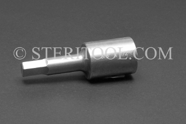 #11757 - 3/8" Hex x 1/2 DR Stainless Steel Bit. 1/2 dr, 1/2dr, 1/2-dr, hex, bit, staInless steel