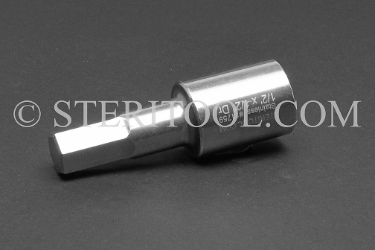 #11759 - 1/2" Hex x 1/2 DR Stainless Steel Bit. 1/2 dr, 1/2dr, 1/2-dr, hex, bit, staInless steel