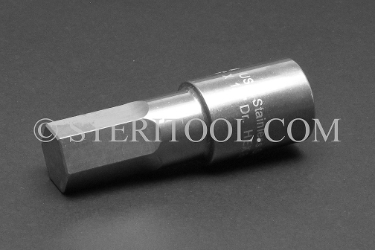 #11762 - 11/16" Hex x 1/2 DR Stainless Steel Bit. 1/2 dr, 1/2dr, 1/2-dr, hex, bit, staInless steel