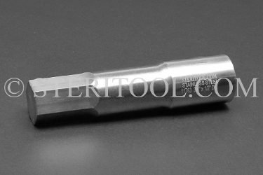 #11764 - 13/16" Hex x 1/2 DR Stainless Steel Bit.  1/2 dr, 1/2dr, 1/2-dr, hex, bit, staInless steel