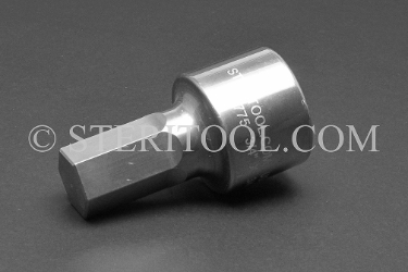 #11775 - 3/4" Hex x 3/4 DR Stainless Steel Bit. 3/4 dr, 3/4dr, 3/4-dr, hex bit, stainless steel