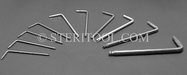 #11864 - SET: 10 pc Stainless Steel L Ball Hex Inch Set: 1/16" ~ 1/4". L. ball hex, stainless steel