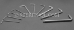 #11864 - SET: 10 pc Stainless Steel 'L' Ball Hex Inch Set: 1/16" ~ 1/4". - 11864