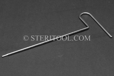 #11883 - 1.5mm Stainless Steel T Hex Key. T, hex, hex key, formed, stainless