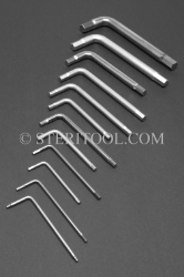 #11915 - SET: 12 pc Stainless Steel L Hex Key Standard Length Inch Set: 1/16" ~ 3/8". L. hex, stainless steel