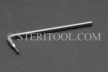#11919 - 1.27mm Stainless Steel L Hex Key (Hex on Short Arm Only). L. hex, stainless steel
