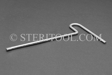 #11933 - 3.5mm Stainless Steel T Hex Key. T, hex, hex key, formed, stainless