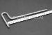 #11936SP6BALL - 5.0mm Stainless Steel 'T' Ball Hex Key, 6"(150mm) Shaft. - 11936SP6BALL