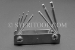 #12001 - Stainless Steel 7 pc Metric Folding Hex Key Set: 1.5mm ~ 6.0mm. - 12001