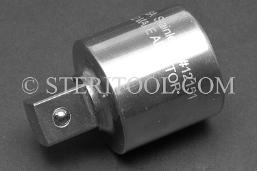 #12151 - 3/4 DR Female X 1/2 DR Male Stainless Steel Adaptor. 1/2 dr, 1/2dr, 1/2-dr, 3/4dr, 3/4-dr, 3/4 dr, adaptor, staInless steel