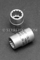 #12210 - 10mm 12pt x 3/8 DR Stainless Steel Standard Socket. 3/8 dr, 3/8dr, 3/8-dr, socket, 12pt, 12-pt, 12 pt, stainless steel