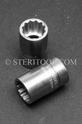 #12211 - 11mm 12pt x 3/8 DR Stainless Steel Standard Socket. 3/8 dr, 3/8dr, 3/8-dr, socket, 12pt, 12-pt, 12 pt, stainless steel