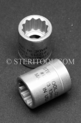 #12213 - 13mm 12pt x 3/8 DR Stainless Steel Standard Socket. 3/8 dr, 3/8dr, 3/8-dr, socket, 12pt, 12-pt, 12 pt, stainless steel