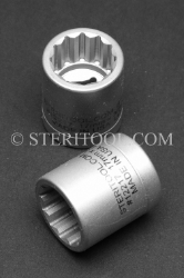 #12217 - 17mm 12pt x 3/8 DR Stainless Steel Standard Socket. 3/8 dr, 3/8dr, 3/8-dr, socket, 12pt, 12-pt, 12 pt, stainless steel