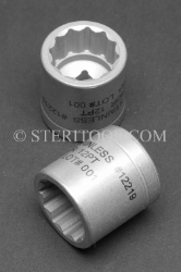 #12219 - 19mm 12pt x 3/8 DR Stainless Steel Standard Socket. 3/8 dr, 3/8dr, 3/8-dr, socket, 12pt, 12-pt, 12 pt, stainless steel