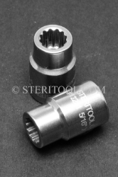 #12231 - 5/16" 12pt x 3/8 DR Stainless Steel Standard Socket. 3/8 dr, 3/8dr, 3/8-dr, socket, 12pt, 12-pt, 12 pt, stainless steel