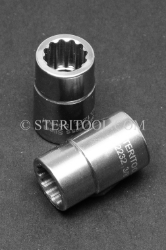 #12232 - 3/8" 12pt x 3/8 DR Stainless Steel Standard Socket. 3/8 dr, 3/8dr, 3/8-dr, socket, 12pt, 12-pt, 12 pt, stainless steel