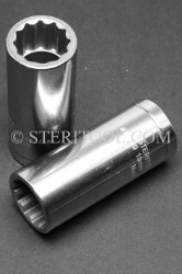 #12269 - 19mm 12pt x 3/8 DR Stainless Steel Deep Socket. 3/8 dr, 3/8dr, 3/8-dr, deep socket, 12pt, 12-pt, 12 pt, stainless steel
