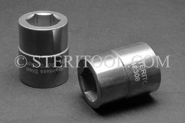 #12308 - 7/8" X 3/4 DR Stainless Steel Standard Socket. 3/4dr, 3/4-dr, 3/4 dr, socket, stainless steel