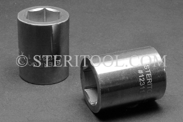 #12311 - 1" X 3/4 DR Stainless Steel Standard Socket. 3/4dr, 3/4-dr, 3/4 dr, socket, stainless steel