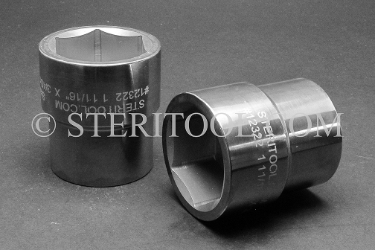 #12322 - 1-11/16" X 3/4 DR Stainless Steel Standard Socket. 3/4dr, 3/4-dr, 3/4 dr, socket, stainless steel