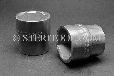 #12324 - 1-13/16" X 3/4 DR Stainless Steel Standard Socket. 3/4dr, 3/4-dr, 3/4 dr, socket, stainless steel