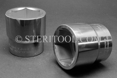 #12328 - 2-1/16" X 3/4 DR Stainless Steel Standard Socket. 3/4dr, 3/4-dr, 3/4 dr, socket, stainless steel