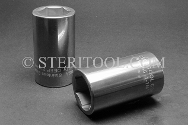 #12365 - 1-1/4" X 3/4 DR Stainless Steel Deep Socket. 3/4dr, 3/4-dr, 3/4 dr, deep socket, stainless steel