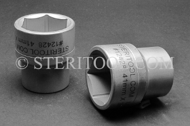 #12428 - 41mm X 3/4 DR Stainless Steel Standard Socket. 3/4dr, 3/4-dr, 3/4 dr, socket, stainless steel
