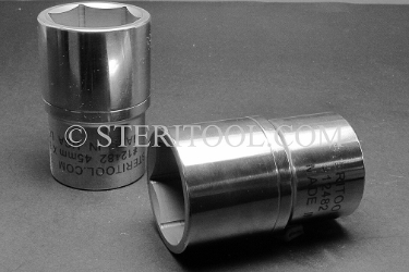 #12482 - 45mm X 3/4 DR Stainless Steel Deep Socket. 3/4dr, 3/4-dr, 3/4 dr, deep socket, stainless steel