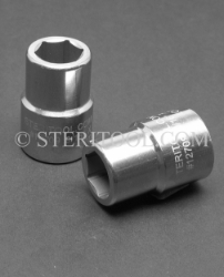 #12709 - 9/16" X 1/2 DR Stainless Steel Standard Socket. 1/2dr, 1/2-dr, 1/2 dr, socket, stainless steel