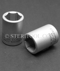 #12713 - 3/4" X 1/2 DR Stainless Steel Standard Socket. 1/2dr, 1/2-dr, 1/2 dr, socket, stainless steel