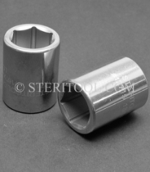 #12715 - 13/16" X 1/2 DR Stainless Steel Standard Socket. 1/2dr, 1/2-dr, 1/2 dr, socket, stainless steel