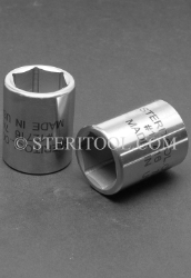 #12716 - 7/8" X 1/2 DR Stainless Steel Standard Socket. 1/2dr, 1/2-dr, 1/2 dr, socket, stainless steel