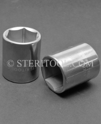 #12719 - 1-1/16" X 1/2 DR Stainless Steel Standard Socket. 1/2dr, 1/2-dr, 1/2 dr, socket, stainless steel