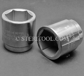 #12725 - 1-7/16" X 1/2 DR Stainless Steel Standard Socket. 1/2dr, 1/2-dr, 1/2 dr, socket, stainless steel