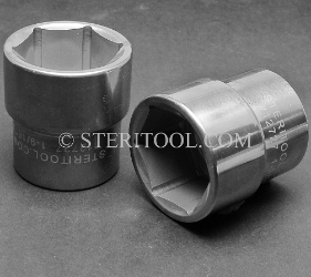 #12727 - 1-9/16" X 1/2 DR Stainless Steel Standard Socket. 1/2dr, 1/2-dr, 1/2 dr, socket, stainless steel