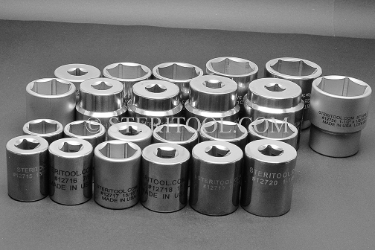 #12731 - SET: 12 pc Stainless Steel 1/2 DR Standard Depth Inch Socket Set: 13/16" ~ 1-1/2". 1/2dr, 1/2-dr, 1/2 dr, socket, stainless steel