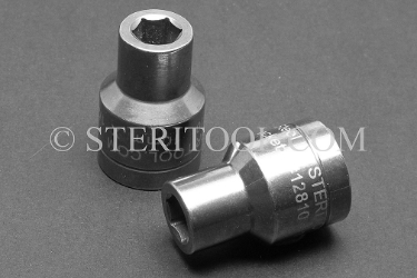 #12810 - 10mm X 1/2 DR Stainless Steel Standard Socket. 1/2dr, 1/2-dr, 1/2 dr, socket, stainless steel